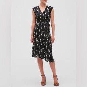 Banana Republic Black and White Tulip Asymmetrical Dress